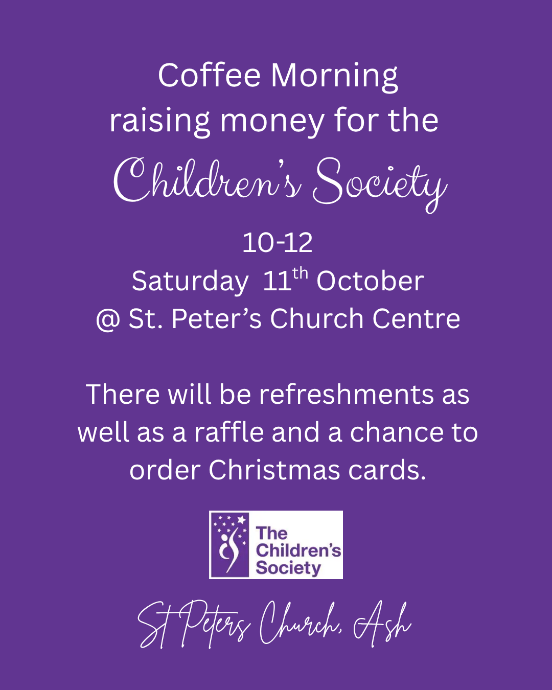 Children's Society Coffee Morning