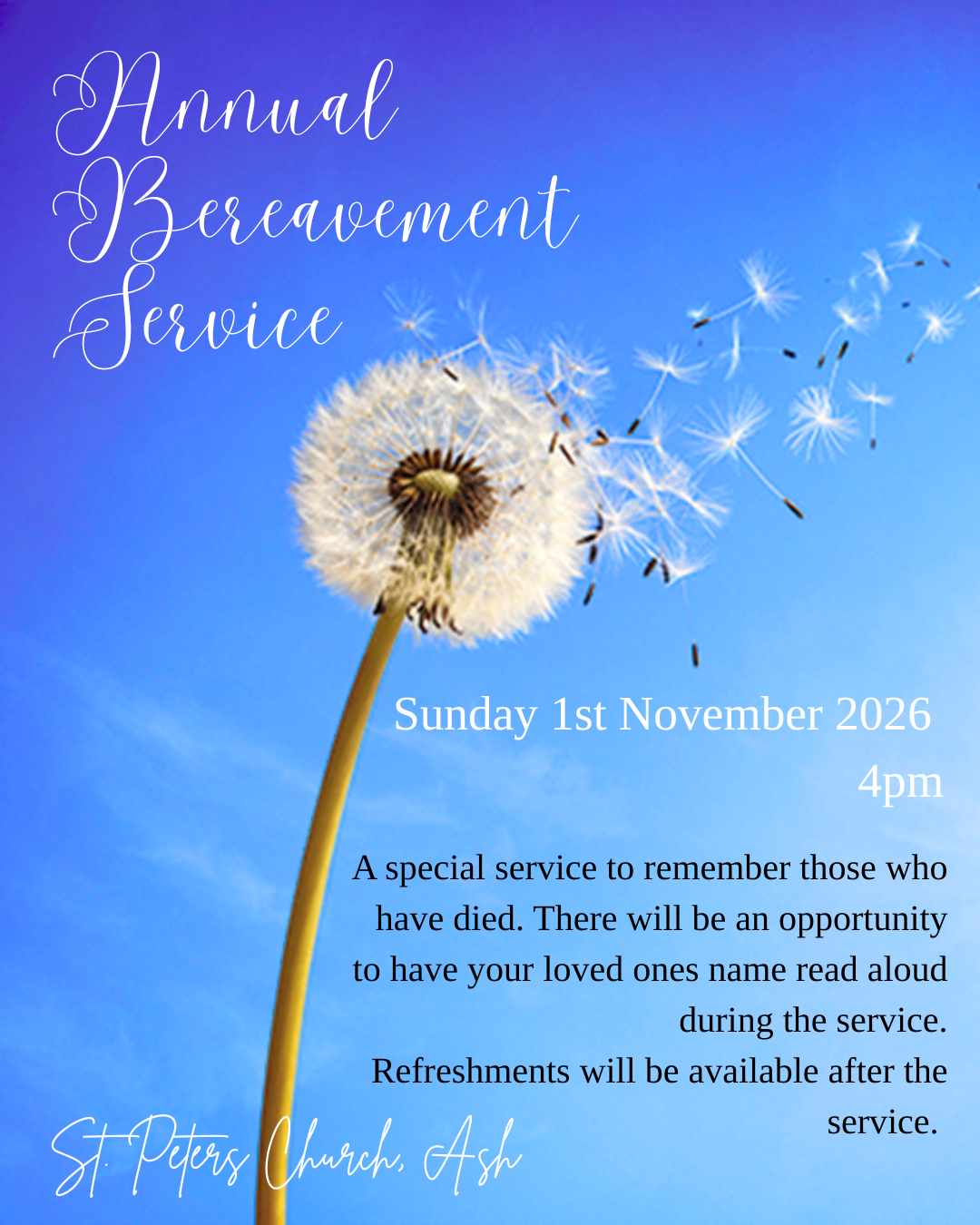 Annual Bereavement Service